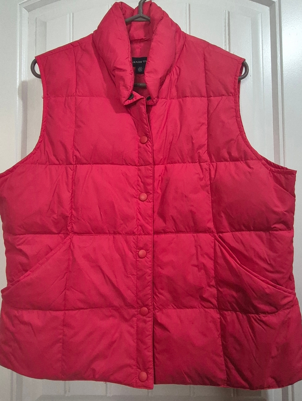 Womens Lands End Puffy Down/Feather Vest Size Large